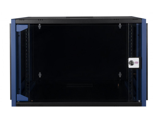 Шкаф телекоммуникационный настенный Datarex, 19&quot;, 7U, 268х600х450 мм (ВхШхГ), дверь: стекло, разборный, цвет: чёрный