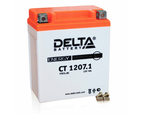Аккумулятор для ИБП Delta Battery CT, 132х70х114 мм (ВхШхГ),  необслуживаемый свинцово-кислотный,  12V/7 Ач, (CT 1207.1)