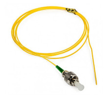 Пигтейл Hyperline, ST/APC (SM), OS2 9/125, 1м, зелёный хвостовик, цвет: жёлтый