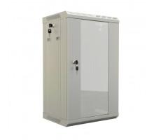 Шкаф телекоммуникационный настенный Hyperline TDB, 10&quot;, 12U, 649,5х390х300 мм (ВхШхГ), дверь: стекло, разборный, цвет: серый
