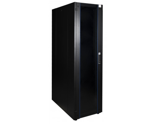 Шкаф телекоммуникационный напольный Datarex, IP20, 36U, 1744х600х1000 мм (ВхШхГ), дверь: стекло, боковая панель: сплошная съемная, разборный, цвет: чё