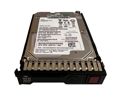 Жесткий диск HP 300GB 12G SAS 15K 2.5 inch SC, 870753-B21, 870792-001