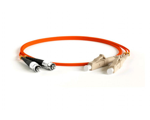 Комм. шнур оптический Hyperline, Duplex FC/LC (PC/PC), OM2 50/125, LSZH, 35м, Ø 2мм, бежевый хвостовик, цвет: оранжевый