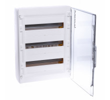 Щит электрический настенный Legrand XL³ 125, IP40, 3ряд.  18мод., с клеммным блоком, дверь: прозрачная, корпус: пластик, цвет: белый