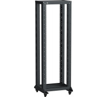 Стойка открытая 19" ITK LINEA F, телекоммуникационная, 37U, 1800х600х600 мм (ВхШхГ), двухрамная, цвет: чёрный