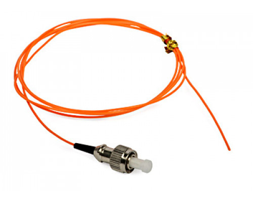 Пигтейл Hyperline, FC (MM), OM2 50/125, 1м, чёрный хвостовик, цвет: оранжевый