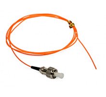 Пигтейл Hyperline, FC (MM), OM2 50/125, 1м, чёрный хвостовик, цвет: оранжевый