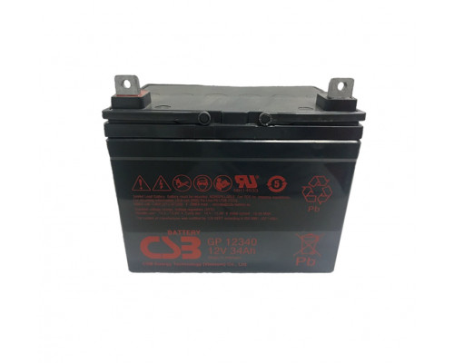 Аккумулятор для ИБП CSB Battery GP, 154,8х130х195,6 мм (ВхШхГ),  необслуживаемый свинцово-кислотный,  12V/34 Ач, (GP 12340)