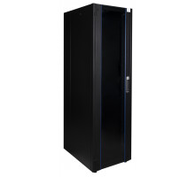 Шкаф телекоммуникационный напольный Datarex, IP20, 42U, 2010х600х800 мм (ВхШхГ), дверь: стекло, боковая панель: сплошная съемная, разборный, цвет: чёр