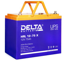 Аккумулятор для ИБП Delta Battery HRL-X, 215х166х258 мм (ВхШхГ),  необслуживаемый свинцово-кислотный,  12V/75 Ач, цвет: синий, (HRL 12-75 X)