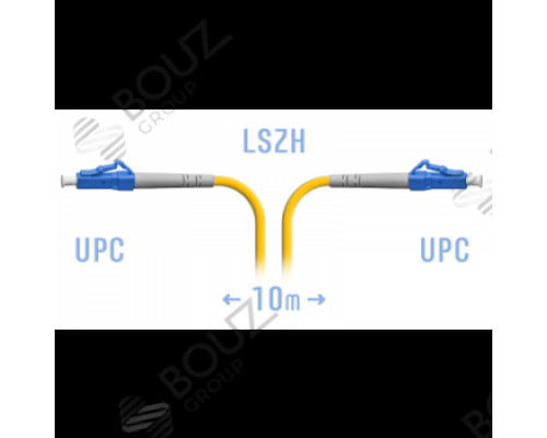 Патчкорд оптический LC/UPC, SM, Simplex 10 метров PVC 2мм