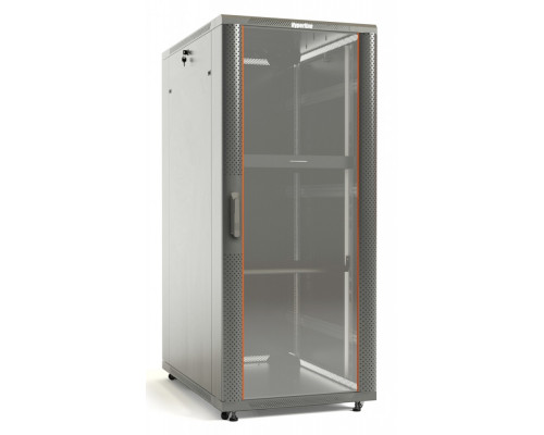 Шкаф телекоммуникационный напольный Hyperline TTB, IP20, 42U, 2055х800х450 мм (ВхШхГ), дверь: стекло, боковая панель: сплошная, разборный, цвет: серый