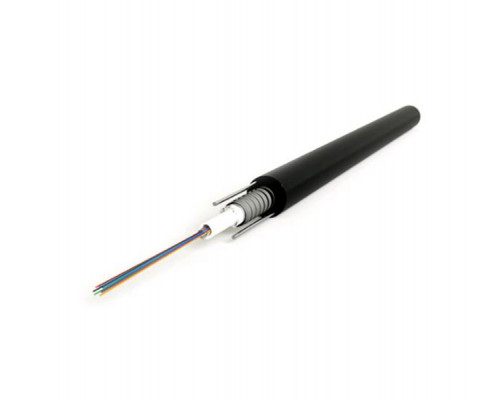 Кабель ВО Hyperline FO-SRA-OUT Single loose tube,  24хОВ, OM3 50/125, PE, Ø 8,6мм, снаружи зданий в грунт, гофрированная стальная лента, цвет: чёрный