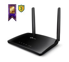 Маршрутизатор TP-Link, портов: 4, LAN: 4, WAN: 1, скорость мб/с: 1 167, антенн: 2, USB: Нет, 33,6х202х141 мм (ВхШхГ), цвет: чёрный, Archer MR400