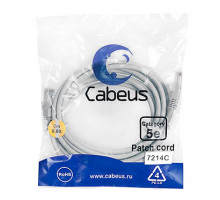 Патч-корд Cabeus PC-UTP-RJ45-Cat.5e-3m Кат.5е 3 м серый