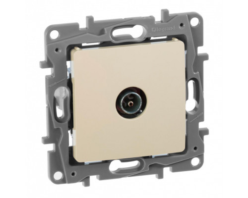 Розетка в сборе Legrand Etika, 1x TV/R/SAT, внутренняя, цвет: слоновая кость, (LEG.672365)