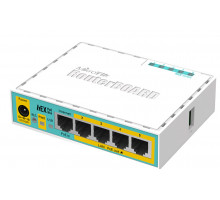 Маршрутизатор Mikrotik, HEX PoE lite, портов: 5, LAN: 4, USB: Да, 28х89х113 мм (ВхШхГ), цвет: белый, RB750UPr2