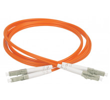 Комм. шнур оптический ITK, Duplex LC/LC (UPC/UPC), OM2 50/125, LSZH, 15м, белый хвостовик, цвет: оранжевый
