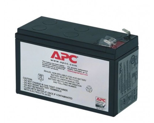 Аккумулятор для ИБП APC, 140х102х48 мм (ВхШхГ),  свинцово-кислотный с загущенным электролитом,  12V/72 Ач, цвет: чёрный, (APCRBC106)
