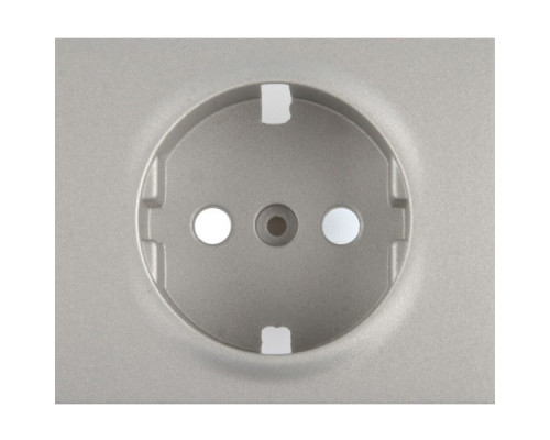 Лиц. панель розеточная Legrand Valena, 1х Schuko, 47х47 мм (ВхШ), плоская, для электрической розетки 2К+З, цвет: алюминий (LEG.770253)