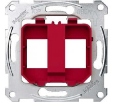 Лиц. панель розеточная Merten System M, 2, плоская, внутренняя, цвет: красный (MTN4566-0006)