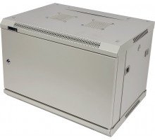 Шкаф телекоммуникационный настенный TWT PRO, 19&quot;, 6U, 368х600х450 мм (ВхШхГ), дверь: металл, разборный, цвет: серый