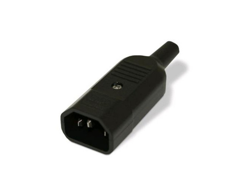 Вилка Hyperline, вилка IEC 60320 С14, 10А, для кабеля, разборная, цвет: чёрный