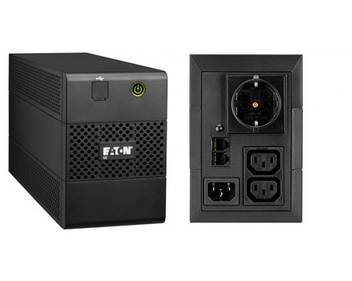 ИБП Eaton 5E, 650ВА, usb кабель в комплекте, линейно-интерактивный, напольный, 148х100х288 (ШхГхВ), 230V,  однофазный, Ethernet, (5E650iUSBDIN)