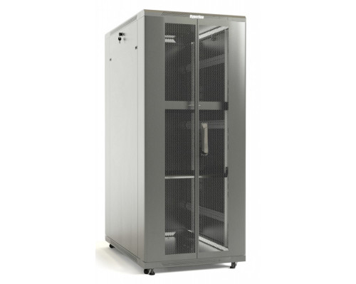 Шкаф серверный напольный Hyperline TTB, IP20, 27U, 1388х600х800 мм (ВхШхГ), дверь: двойная распашная, перфорация, боковая панель: сплошная, разборный,