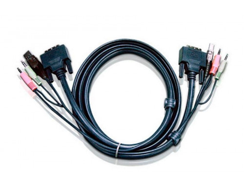 Шнур ввода/вывода Aten, USB (Type A), 1.8 м, одноканальный разъём, (2L-7D02U)