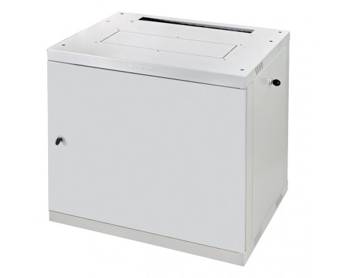 Шкаф телекоммуникационный настенный Eurolan F30, 19", 15U, 755х600х450 мм (ВхШхГ), дверь: металл, разборный, цвет: серый