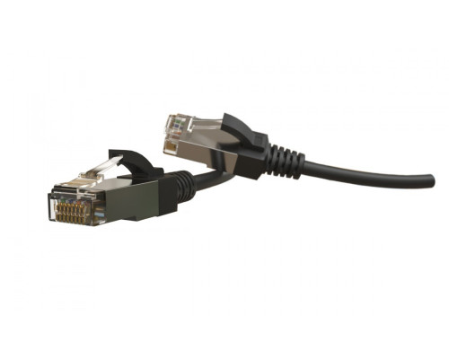 Шнур комм. Hyperline, кат. 6, экр., S/FTP, RJ45/RJ45, LSZH, AWG28 3м, чёрный