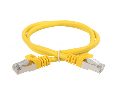 Шнур комм. ITK, кат. 5е, экр., FTP, RJ45/RJ45, PVC, 5м, жёлтый