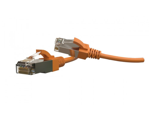 Шнур комм. Hyperline, кат. 6, экр., S/FTP, RJ45/RJ45, LSZH, AWG28 1.5м, оранжевый