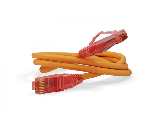 Шнур комм. Hyperline, кат. 5е, неэкр., U/UTP, RJ45/RJ45, LSZH, AWG24 1м, оранжевый