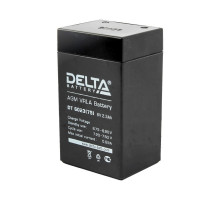 Аккумулятор для ИБП Delta Battery DT, 75х37х43 мм (ВхШхГ),  Необслуживаемый свинцово-кислотный,  6V/2,3 Ач, цвет: чёрный, (DT 6023 (75))