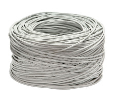 Cabeus UTP-4P-Cat.5e-SOLID-LSZH-GY Кабель витая пара UTP (U/UTP), категория 5e, 4 пары (24 AWG), одножильный, серый, LSZH, нг(А)-HF