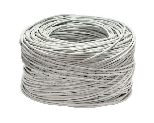 Cooper UTP-4P-Cat.5e  Кабель витая пара UTP (U/UTP), категория 5e, 4 пары (24 AWG), одножильный, серый