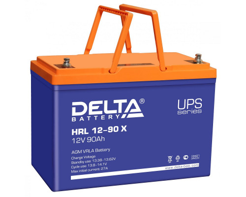 Аккумулятор для ИБП Delta Battery HRL-X, 215х169х306 мм (ВхШхГ),  необслуживаемый свинцово-кислотный,  12V/90 Ач, цвет: синий, (HRL 12-90 X)