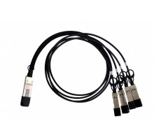 FH-DP4T30QS01, QSFP+ to 4хSFP+ Direct attach passive cable, 1m