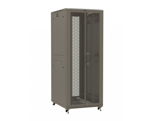 Шкаф серверный напольный Hyperline TTR, IP20, 42U, 2055х800х1200 мм (ВхШхГ), дверь: двойная распашная, перфорация, боковая панель: сплошная съемная, р