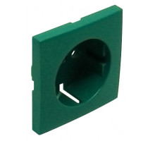 Лиц. панель розеточная Efapel Logus90, 1х 2к+З, плоская, цвет: зелёный (90631 TVD)