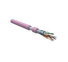 Кабель витая пара Hyperline FUTP4-C5E-S24-IN-LSLTX, Hг(A)-LSLTx, F/UTP, кат. 5е, проводник Ø 0,51мм, 305м, тип прокладки: внутри зданий, цвет: розовый