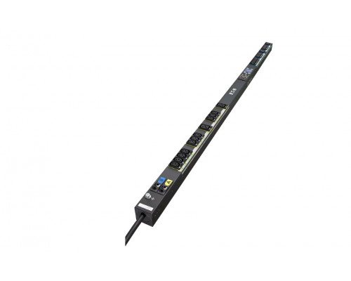 Блок силовых розеток Eaton, IEC 60320 С13 х 20, IEC 60320 С19 х 4, вход IEC 60309, шнур 3 м, 1604х53х52 мм (ВхШхГ), 32А, чёрный, 7,4 кВт