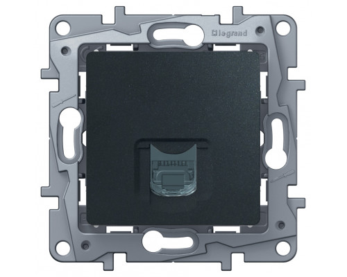 Розетка информационная Legrand Etika, 1x RJ45, кат. 5, RJ45, цвет: антрацит, (LEG.672641)