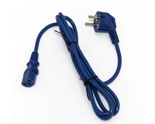 Шнур для блока питания Hyperline, IEC 320 C13, вилка Schuko, 1.8 м, 10А, цвет: синий