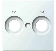 Лиц. панель розеточная Merten System M, 2х TV/FM, плоская, внутренняя, цвет: активный белый (MTN299925)