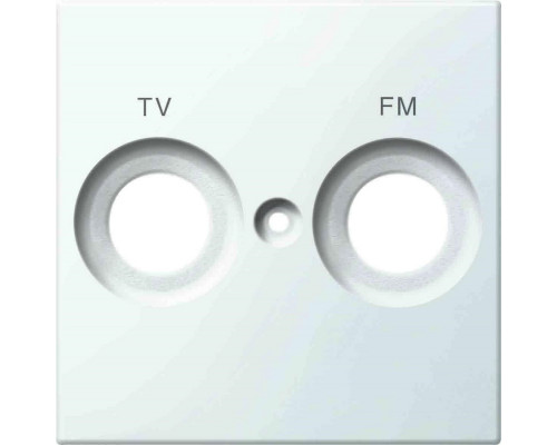 Лиц. панель розеточная Merten System M, 2х TV/FM, плоская, внутренняя, цвет: активный белый (MTN299925)