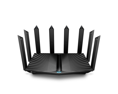 Маршрутизатор TP-Link, портов: 5, LAN: 5, WAN: 2, скорость мб/с: 6 579, антенн: 8, USB: Да, 174х311х207 мм (ВхШхГ), цвет: чёрный, Archer AX90