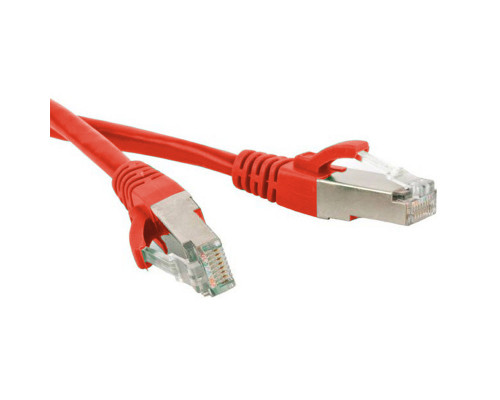Шнур комм. Hyperline, кат. 5е, экр., SF/UTP, RJ45/RJ45, LSZH, AWG26 5м, красный